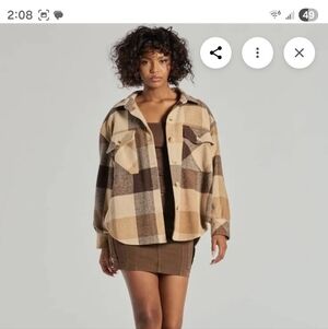 WINDSOR Plaid Passion, Over Sized, Faux Wool Jacket, in Burgundy!